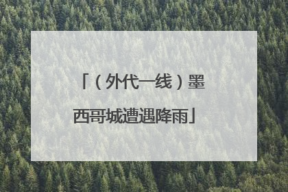 （外代一线）墨西哥城遭遇降雨