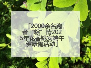 2000余名跑者“粽”情2025年花香姚安端午健康跑活动