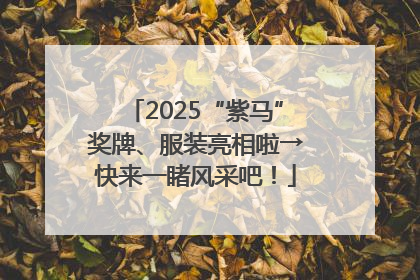 2025“紫马”奖牌、服装亮相啦→快来一睹风采吧！