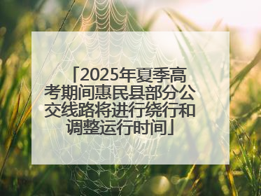 2025年夏季高考期间惠民县部分公交线路将进行绕行和调整运行时间