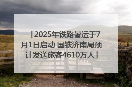 2025年铁路暑运于7月1日启动 国铁济南局预计发送旅客4610万人
