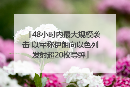 48小时内最大规模袭击 以军称伊朗向以色列发射超20枚导弹