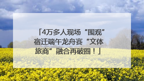 4万多人现场“围观” 宿迁端午龙舟赛“文体旅商”融合再破圈！