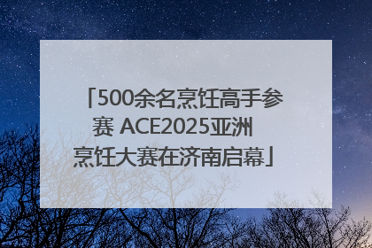 500余名烹饪高手参赛 ACE2025亚洲烹饪大赛在济南启幕