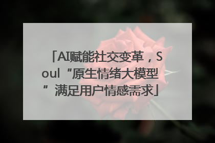 AI赋能社交变革，Soul“原生情绪大模型”满足用户情感需求